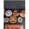 Image 4 : Assorted Vintage Containers & Tins, Clock Faces, Misc.