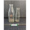 Image 1 : (2) Vintage Glass Milk Bottles - Pickup Preferred