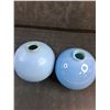 Image 2 : (2) Antique Lightning Rod Milk Glass Balls - Pickup Preferred