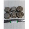 Image 1 : (6) Vintage Grease Hubcaps (Maxwell, Dodge, Saxon)