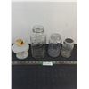 Image 1 : Assorted Vintage Glass Containers & Light Fixture Glass