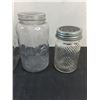 Image 3 : Assorted Vintage Glass Containers & Light Fixture Glass
