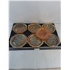 Image 1 : (7) Vintage Jeanette Marigold "Iris & Herringbone" Glass Dinner Plates