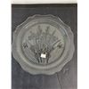Image 3 : (2) Jeanette "Iris & Herringbone" Glass Dinner Plates & Soup Bowl