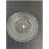 Image 4 : (2) Jeanette "Iris & Herringbone" Glass Dinner Plates & Soup Bowl