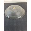 Image 5 : (2) Jeanette "Iris & Herringbone" Glass Dinner Plates & Soup Bowl