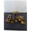 Image 2 : (6) Brass Candle Holders - Tallest 10.5" High