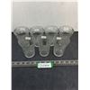 Image 1 : Set of 7 Vintage Jeanette "Iris & Herringbone" Tumblers