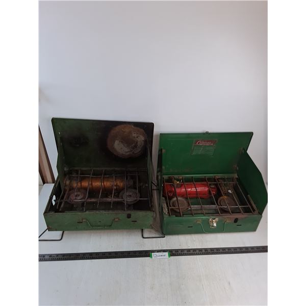 (2) Vintage Coleman Camp Stoves - Untested, As is - Pickup Preferred