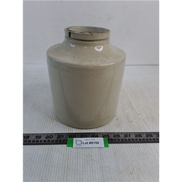 Vintage Stoneware Crock - 7.5" Diameter x 8.5" High - Pickup Preferred
