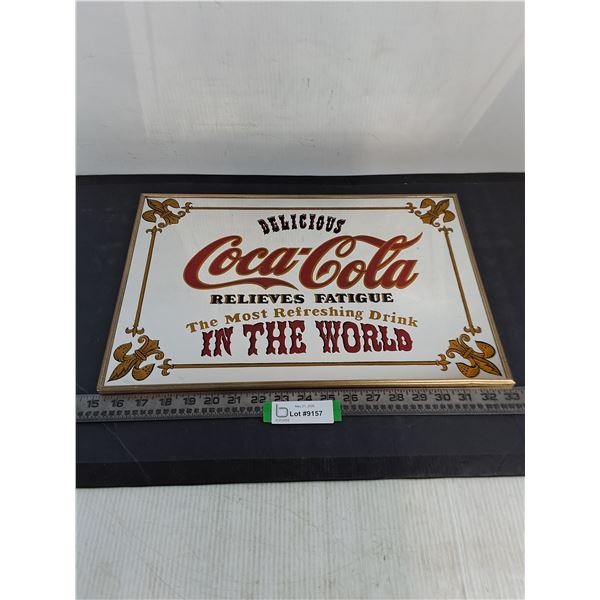 Vintage Coca-Cola 18" x 12" Mirror Sign