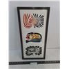 Image 1 : Framed "Indigenous Themed" 21" x 10" Wall Decor