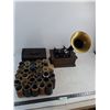 Image 1 : Antique Edison Cylinder Phonograph w/Records - Phonograph Works Just Missing Needle - Cannot Ship