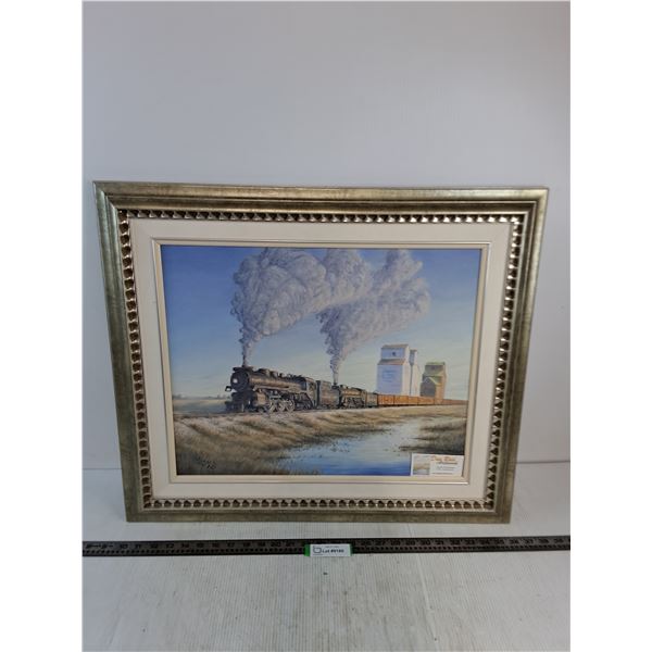 # Framed "Heading Out" Oil Painting by Dan Reid w/COA - 27" x 23" - Cannot Ship