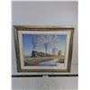 Image 1 : # Framed "Heading Out" Oil Painting by Dan Reid w/COA - 27" x 23" - Cannot Ship