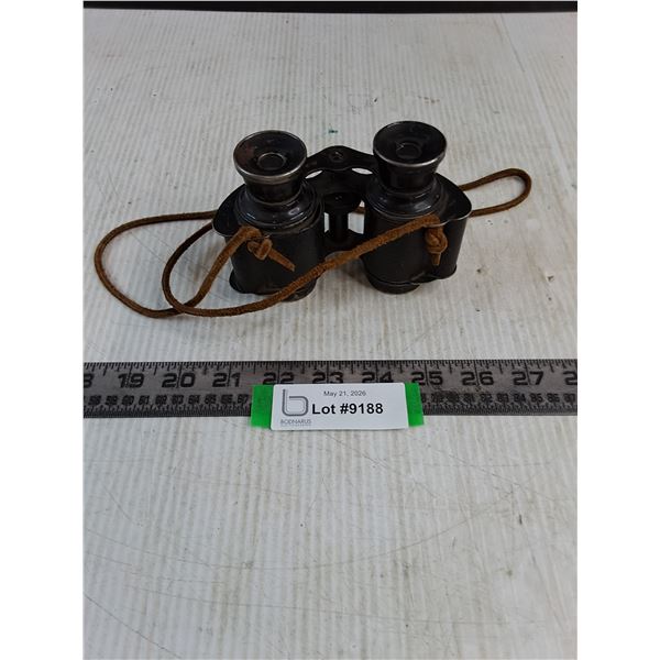 Vintage Binoculars w/Leather Strap