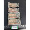Image 1 : (4) Canadian $2 Bills from 1954