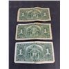 Image 2 : (3) Canadian $1 Bills from 1937