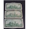 Image 2 : (3) Canadian $1 Bills from 1967