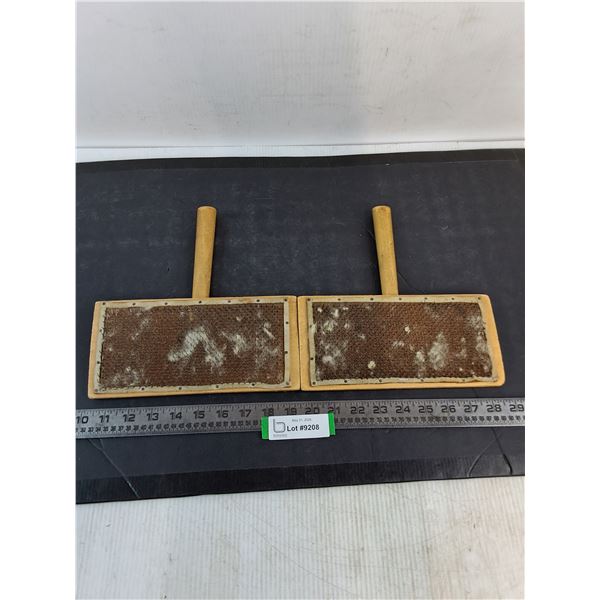 Pair of Antique Wool Carders