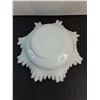 Image 2 : Fenton Pink "Peach Crest" Art Glass Bowl - 13" Diameter