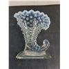 Image 2 : Vintage Fenton Opalescent Hobnail Art Glass Cornucopia Candle Holder