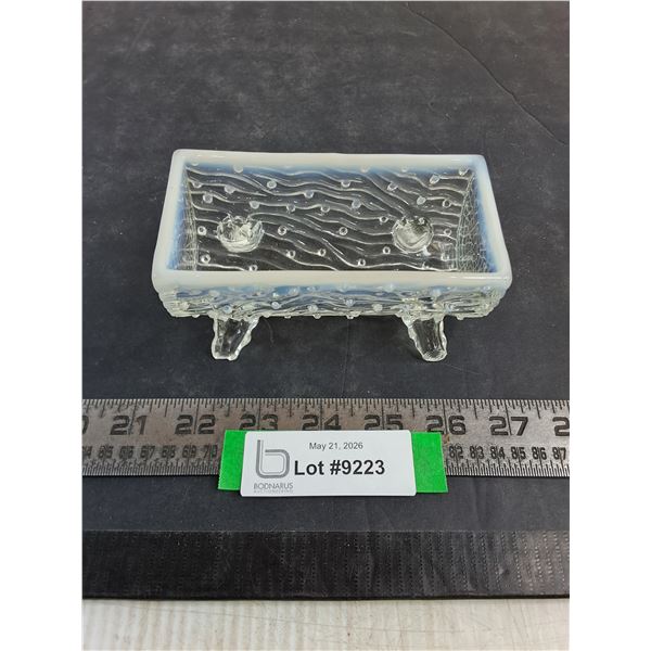Vintage Northwood French Opalescent Glass 'Sugar Trough' Dish