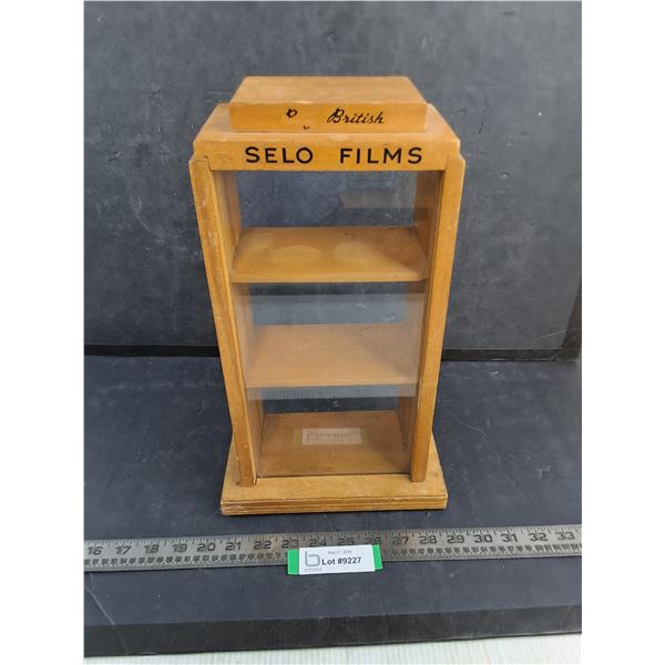 Vintage "Selo Film" Display Case - 14.5x9x5"