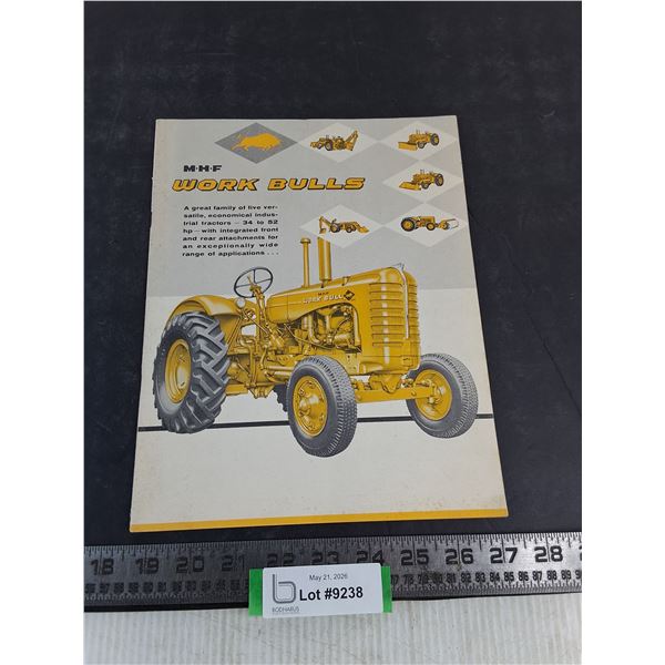 Vintage MHF "Work Bulls" Advertising Booklet