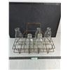 Image 1 : Vintage Wire Milk Bottle Carrier w/5 Bottles - Cannot Ship
