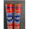 Image 2 : (2) Antique Unused Liberty Fire Extinguishers - 22" Length - Cannot Ship