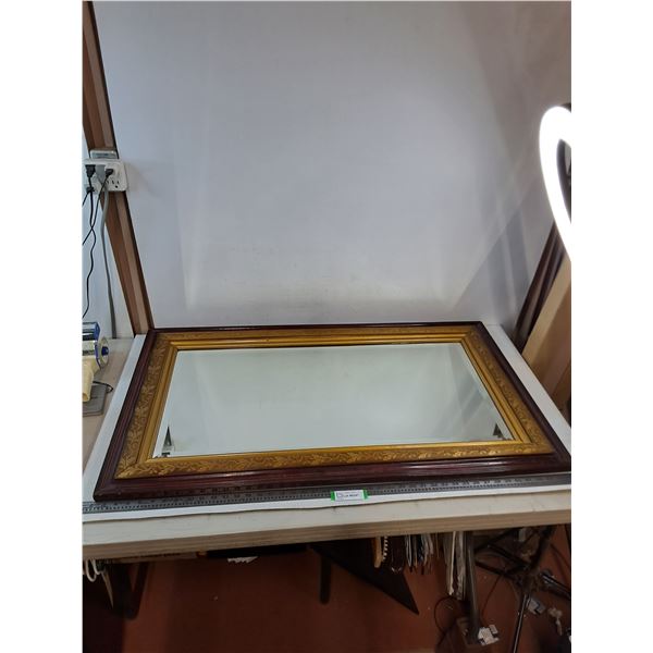 # Vintage Wood Framed Mirror - 26" x 44" - Cannot Ship