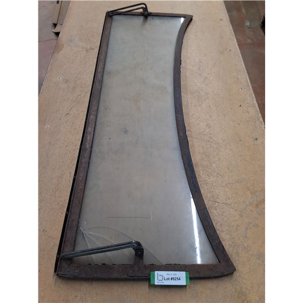 Car Windshield from 1920's - 44" x 16" - Cracked Glass - Cannot Ship