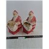 Image 1 : (2) Vintage Stuffed Cardboard Santa Chimneys