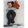 Image 1 : (2) Vintage Dolls (Mickey Mouse & Happy Clown)
