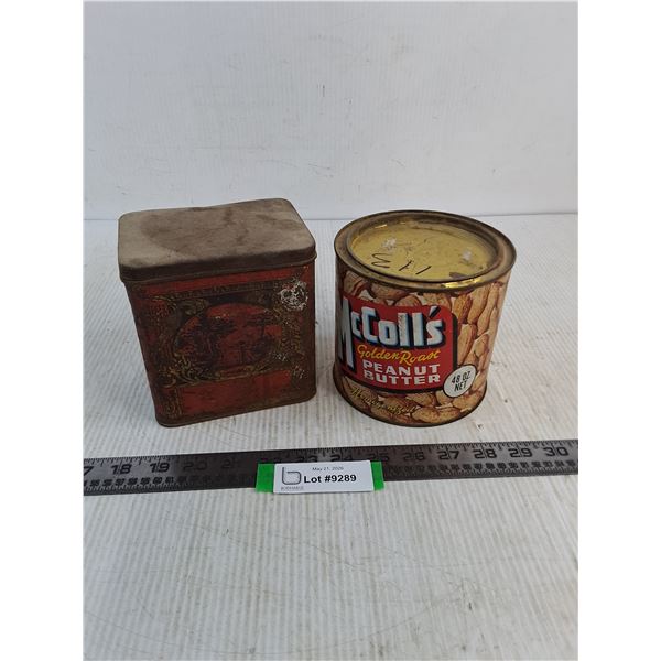 (2) Vintage Product Tins