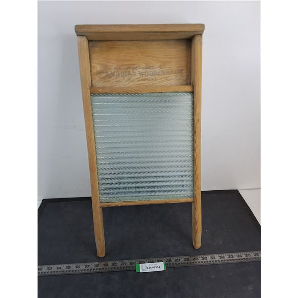Antique "Canadian Woodenware" Wash Board - 24" x 12" - Pickup Preferred