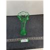 Image 1 : Vintage "Poppy Green" Uranium Glass 10" Vase - 1 Crack