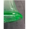 Image 5 : Vintage "Poppy Green" Uranium Glass 10" Vase - 1 Crack