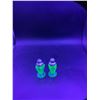 Image 2 : Vintage "Poppy Green" Uranium Glass Salt & Pepper Shakers