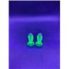 Image 3 : Vintage "Poppy Green" Uranium Glass Salt & Pepper Shakers
