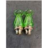Image 5 : Vintage "Poppy Green" Uranium Glass Salt & Pepper Shakers
