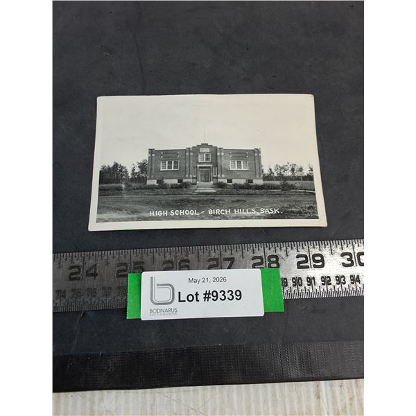 Vintage  "Birch Hills High School" Post Card