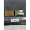 Image 1 : (2) Brass Caterpillar Belt Buckles