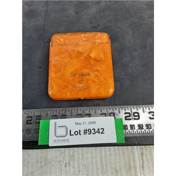 Vintage Orange Catalin Cigarette Case