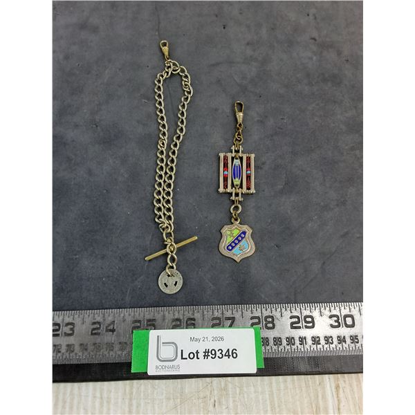 Antique Pocket Watch Fob & Watch Chain