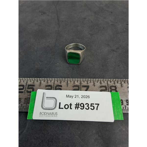 Mexican Silver Men's Ring - Size 10