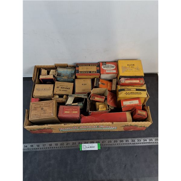 Assorted Empty Vintage Magneto Parts Boxes