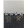 Image 2 : Set of 4 Crystal Goblets & Pair of Glass Goblets