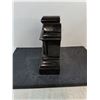 Image 4 : Vintage Wesclox Black Slate Mantle Clock - 14" Tall
